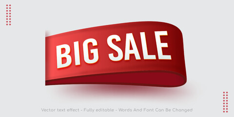 3D style tag big sale editable text promotion background