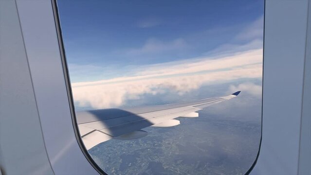 view from window of airplane airbus a330