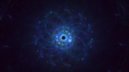 Obraz premium 3D rendering abstract circle light background