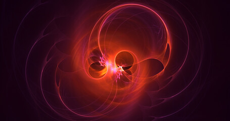 3D rendering abstract colorful fractal light background