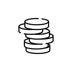 Money, Cash, Wealth, Payment Dotted Line Icon Vector Illustration Logo Template. Suitable For Many Purposes.