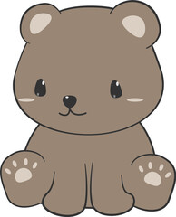 cute bear cartoon element