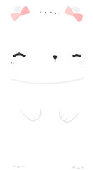 cute bear cartoon element