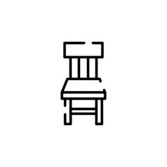 Chair, Seat Dotted Line Icon Vector Illustration Logo Template. Suitable For Many Purposes.