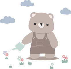 cute bear cartoon element