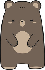 cute bear cartoon element