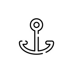 Anchor, Port Dotted Line Icon Vector Illustration Logo Template. Suitable For Many Purposes.