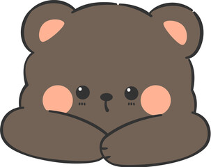 cute bear cartoon element