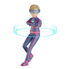 3d character metaverse cool pose