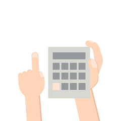 Hand Holding Calculator