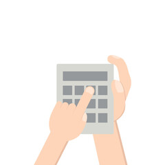 Hand Holding Calculator