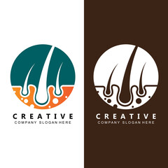 hair care logo vector icon skin health illustration design concept