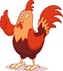 Cute cartoon chicken.