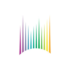 Fototapeta premium aurora logo design icon illustration vector template