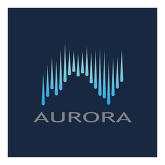 aurora logo design icon illustration vector template