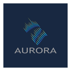 aurora logo design icon illustration vector template