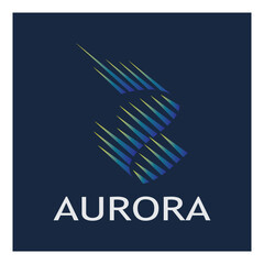 aurora logo design icon illustration vector template
