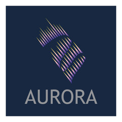 aurora logo design icon illustration vector template