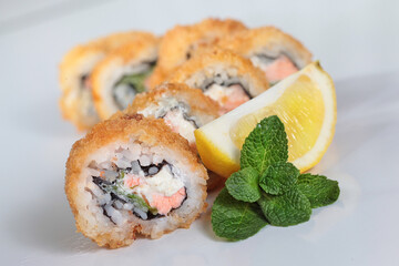 Hot salmon rolls