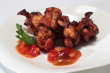 Chicken thighs in batter