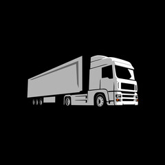 vector cargo truck for logo suggestion