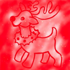 new Christmas card with horse