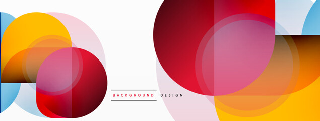 Obraz premium Geometrical minimal wallpaper. Geometric shapes. Vector illustration for wallpaper banner background or landing page