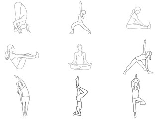set of poses, yoga pose