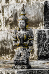 Asia Angel Statue Buddha with black shade background