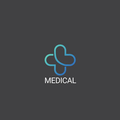 Medical pharmacy logo design template.- vector illustrator