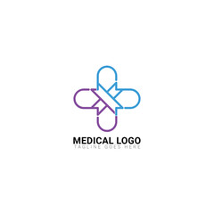 Medical pharmacy logo design template.- vector illustrator