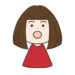 Fototapeta premium びっくりした表情をする女の子
