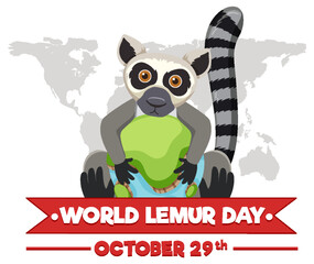 World Lemur Day Banner Design