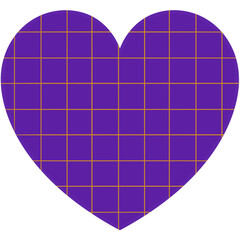 Purple heart pattern sticky note 