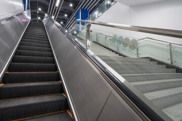 Escalator in subway station