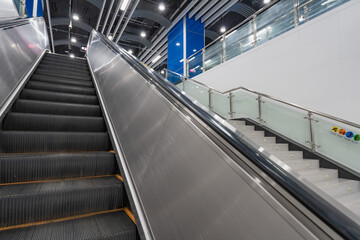 Escalator in subway station