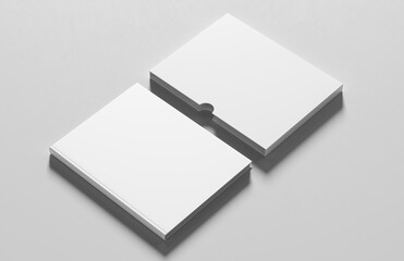Slipcase book mock up isolated on white background. 3D illustration.