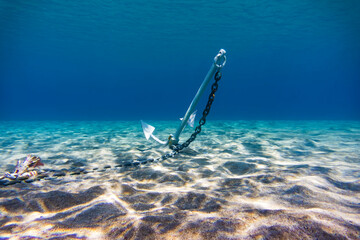 An anchor at the bottom of the sea © Georgios