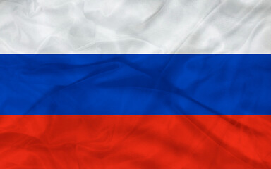 Illustration of the flag of Russia waving in the wind.