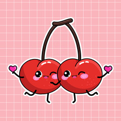 Cute Cherry Illustration