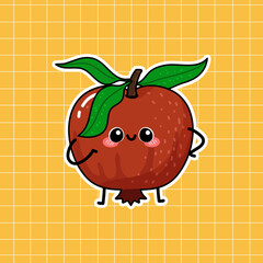 Cute Pomegranate Illustration