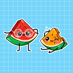 Cute Watermelon Illustration