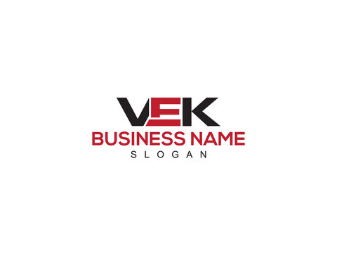 Monogram VEK Logo Letter Vector, Letter VE vek Logo Icon Design For Your All Business