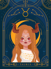 Taurus Zodiac Sign Illustration