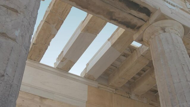 Athens Propylaea gateway repaired Pentelic Marble stone