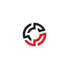 Compass. The logo design is a blend of circles with the direction of the arrow. Minimalist and modern vector illustration design suitable for business and brands
