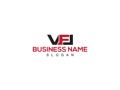 Colorful VFL Logo Stock, Unique VF vfl Letter Logo image Vector Template Design For Brand