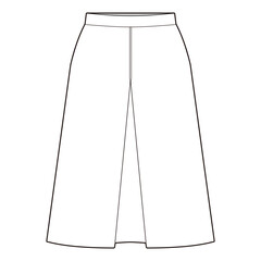 Inverted stitches skirt Skirt Flat Drawing Fashion Flat Sketches