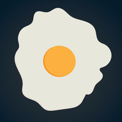 Fried egg vector. Food signs and symbols.