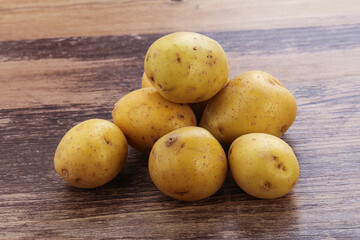 Raw small organic baby potato